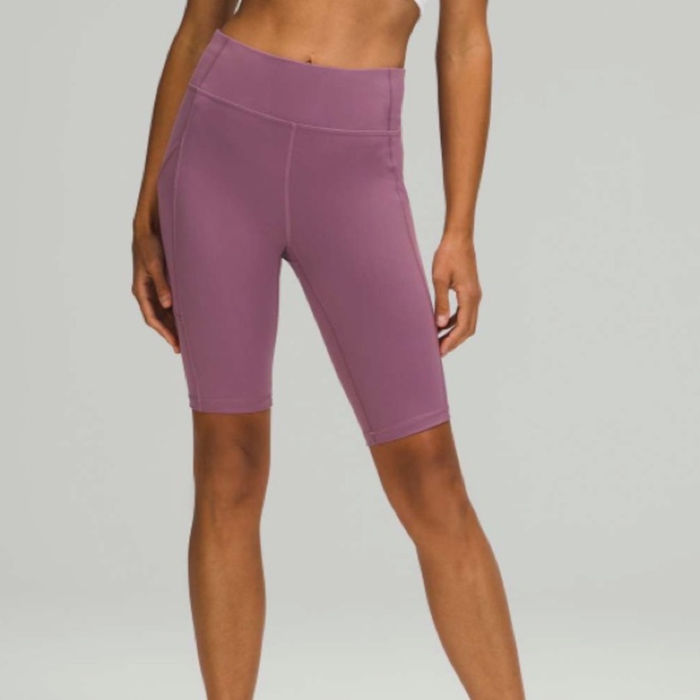 Lululemon Invigorate High-Rise Short 10" in purple/mauve